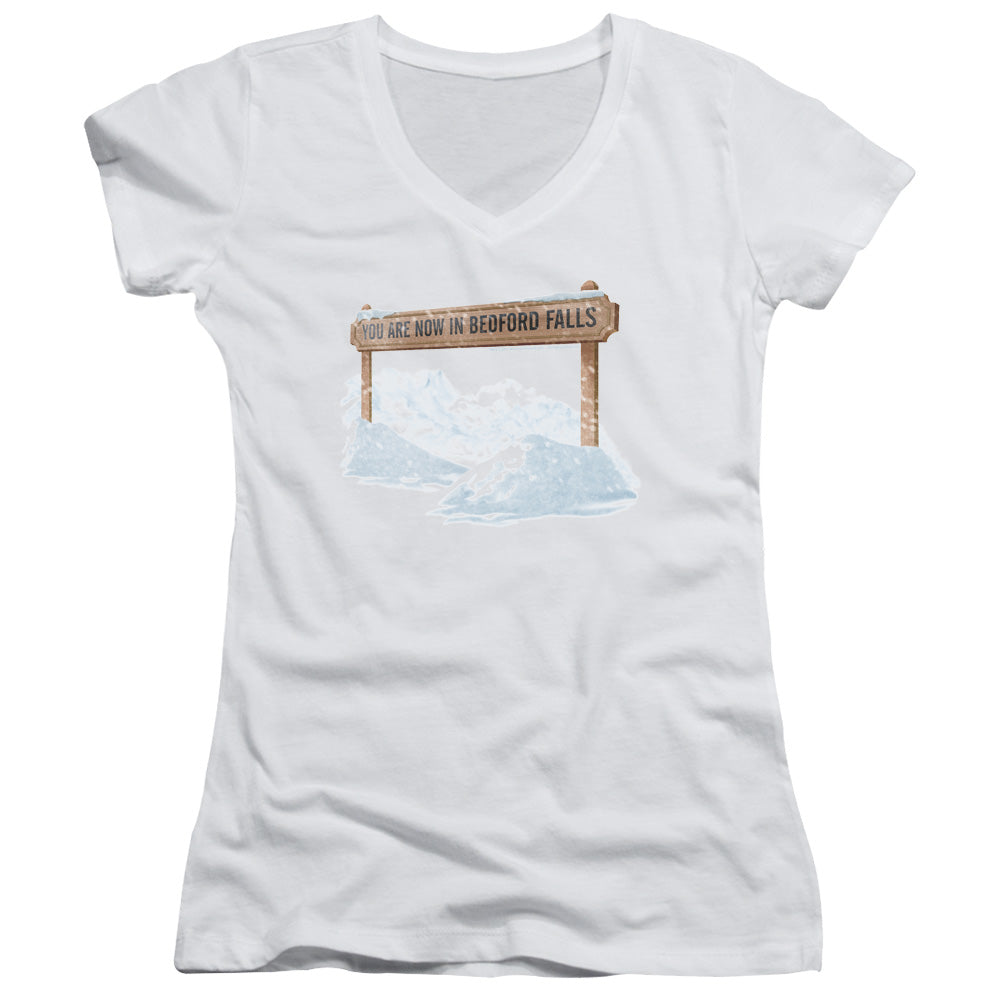 Its A Wonderful Life - Bedford Falls-junior V-neck - White