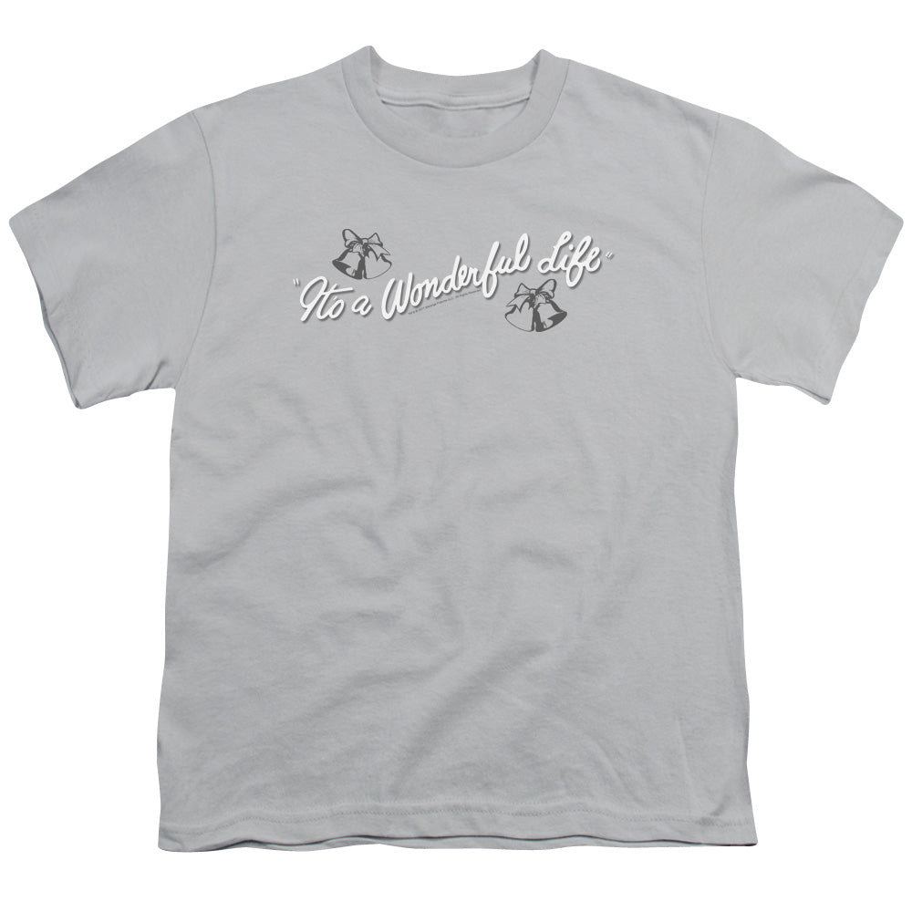 Its A Wonderful Life - Logo - Short Sleeve Youth 18/1 - Silver T-shirt