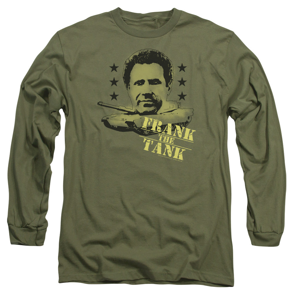 Old School - Frank The Tank - Long Sleeve Adult 18/1 - Military Green T-shirt