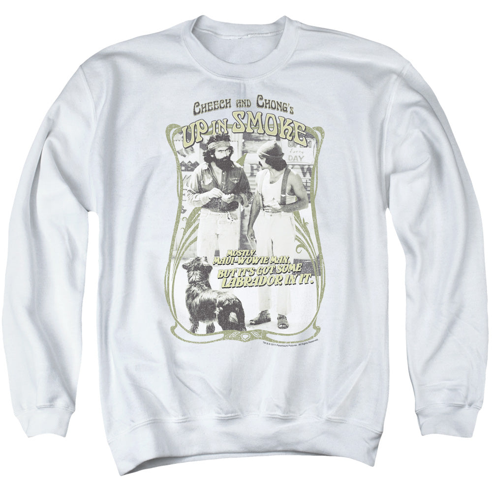 Up In Smoke - Labrador - Adult Crewneck Sweatshirt - White