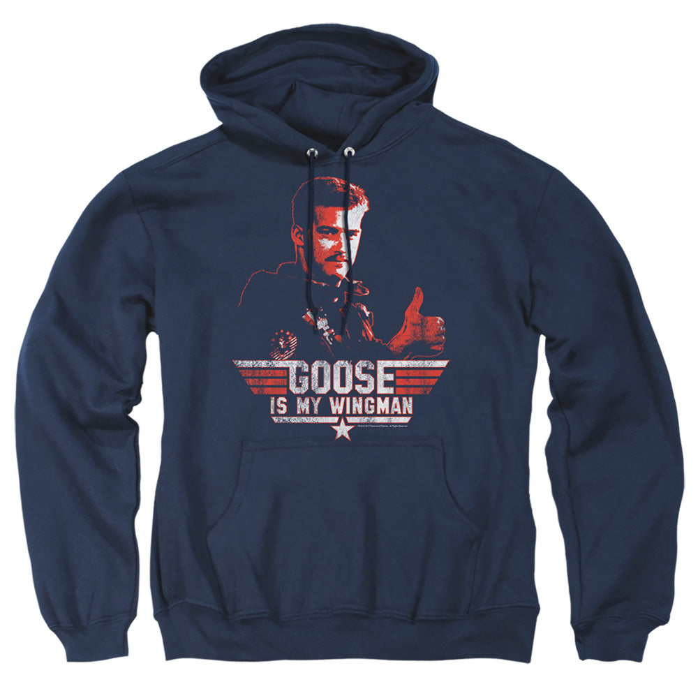 Top Gun - Wingman Goose - Adult Pull-over Hoodie - Navy