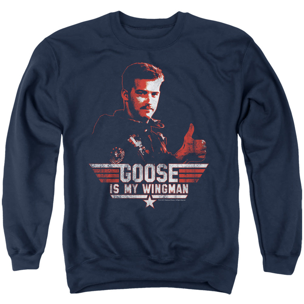 Top Gun - Wingman Goose - Adult Crewneck Sweatshirt - Navy
