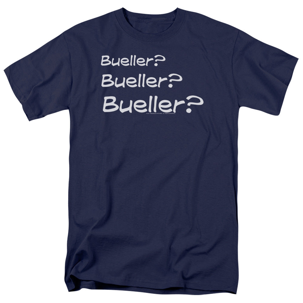 Ferris Bueller - Bueller? - Short Sleeve Adult 18/1 - Navy T-shirt