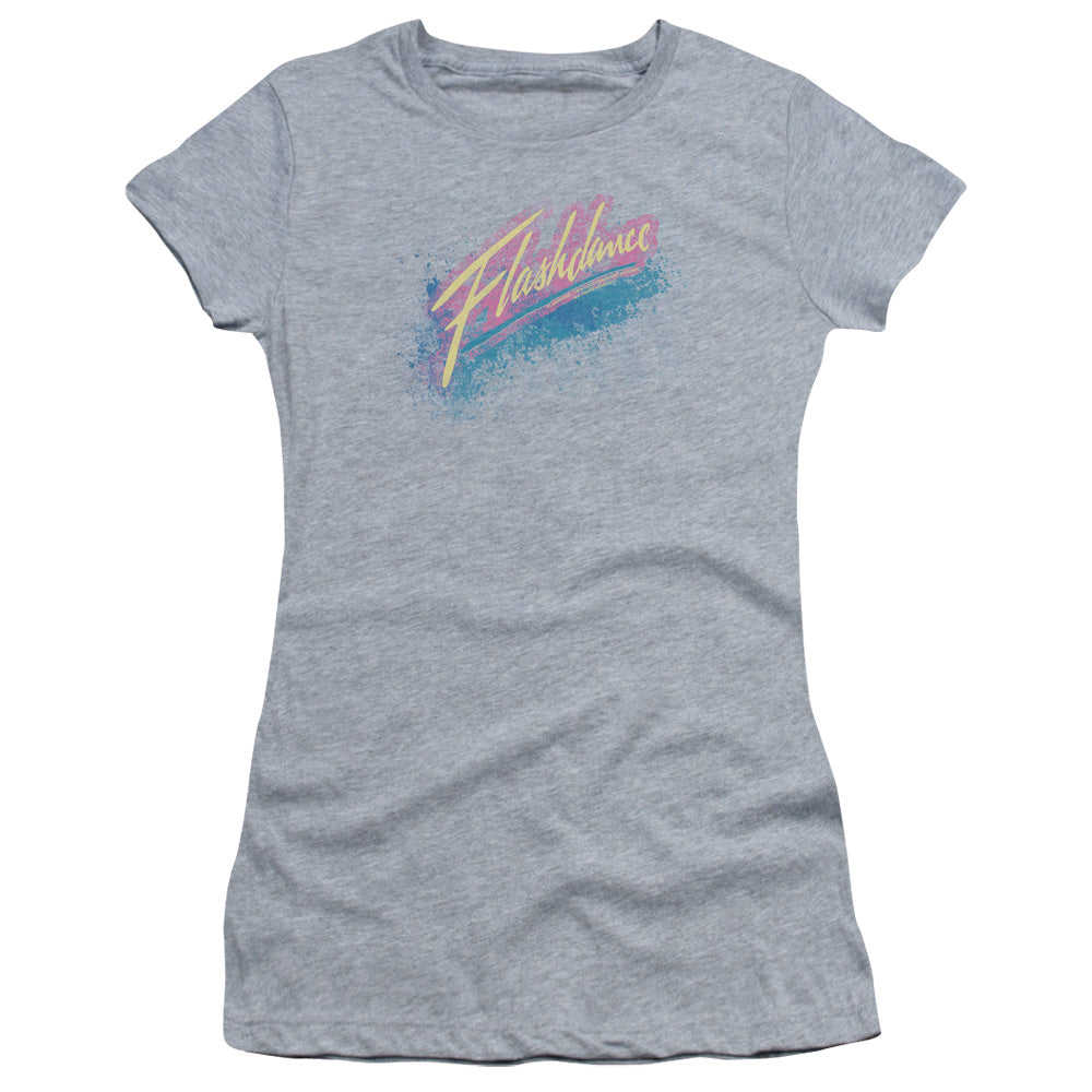 Flashdance - Spray Logo - Short Sleeve Junior Sheer - Athletic Heather T-shirt