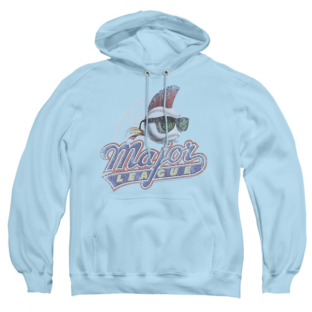 Major League - Distressed Logo - Adult Pull-over Hoodie - Light Blue