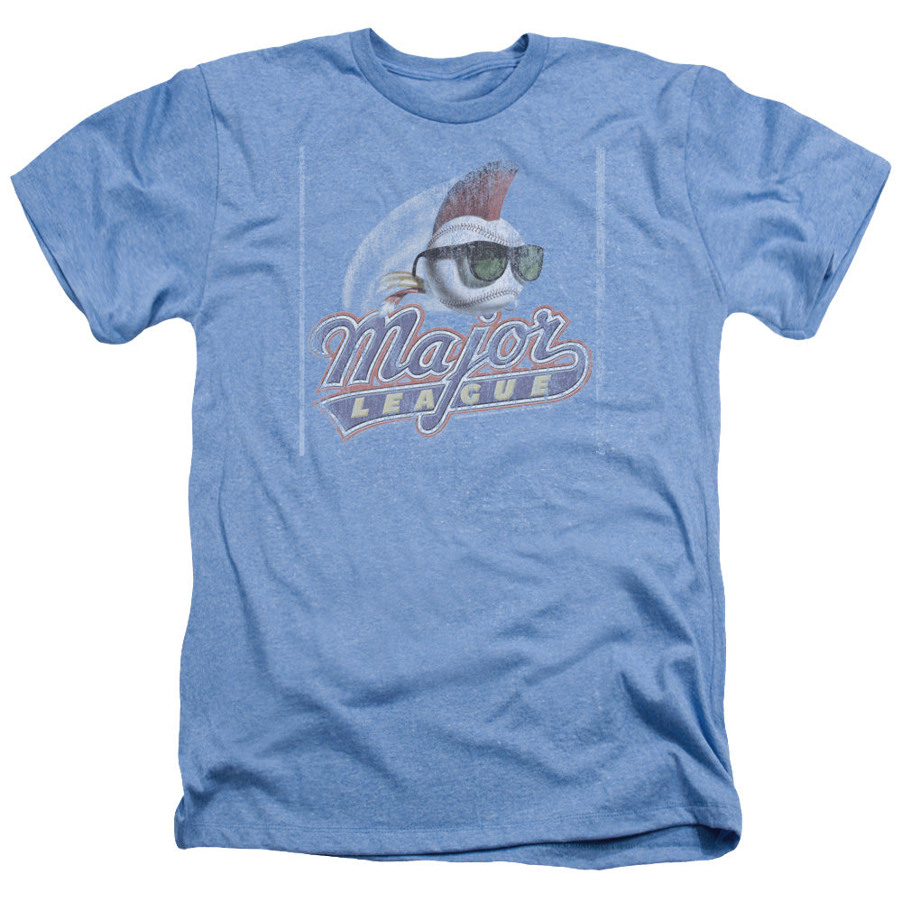Major League - Distressed Logo - Adult Heather - Light Blue