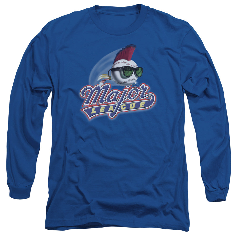 Major League - Title - Long Sleeve Adult 18/1 - Royal Blue T-shirt