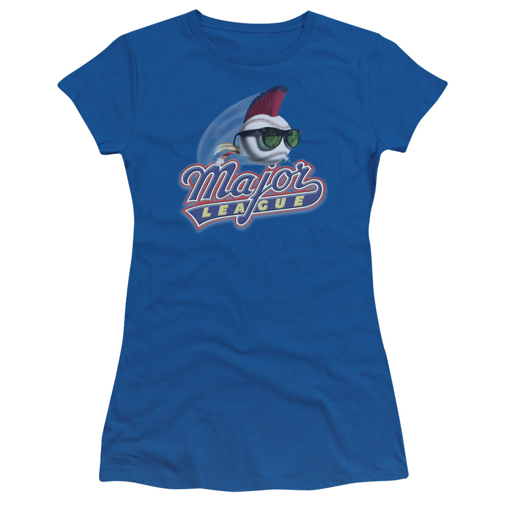 Major League - Title - Short Sleeve Junior Sheer - Royal Blue T-shirt