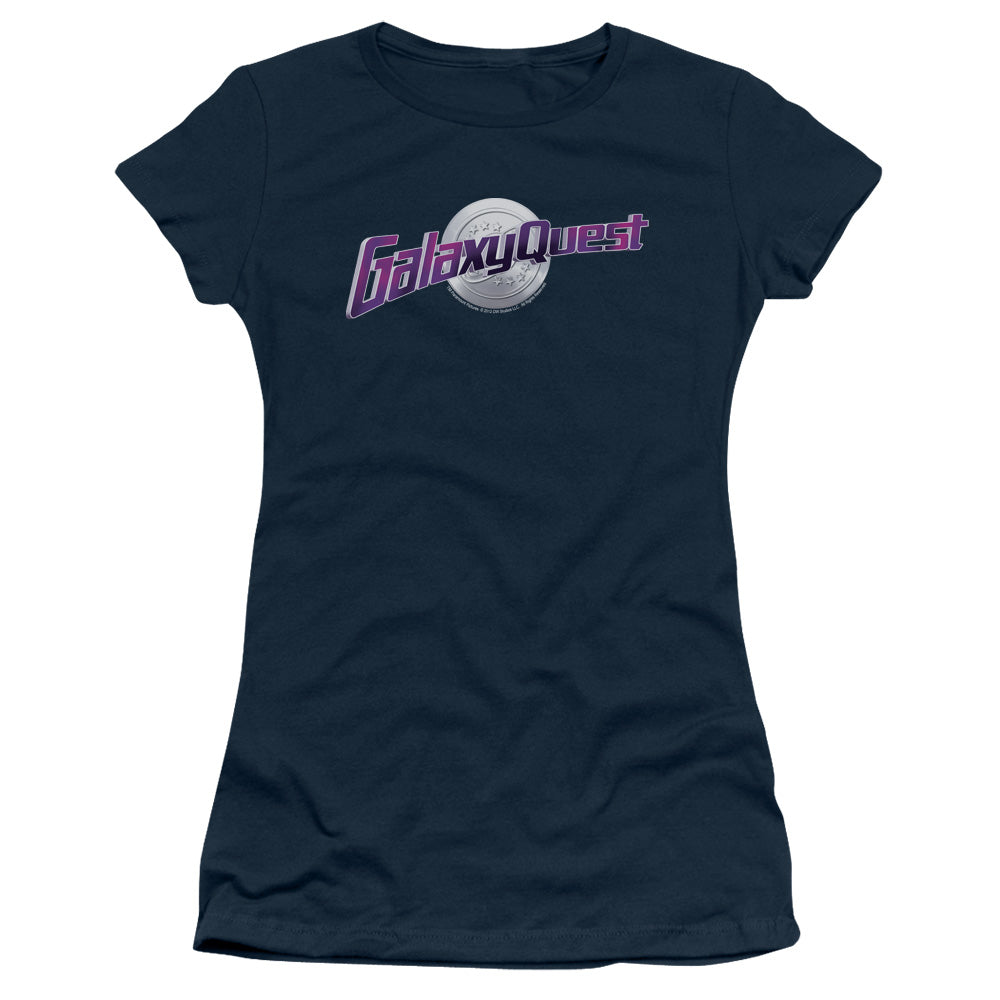 Galaxy Quest - Logo - Short Sleeve Junior Sheer - Navy T-shirt