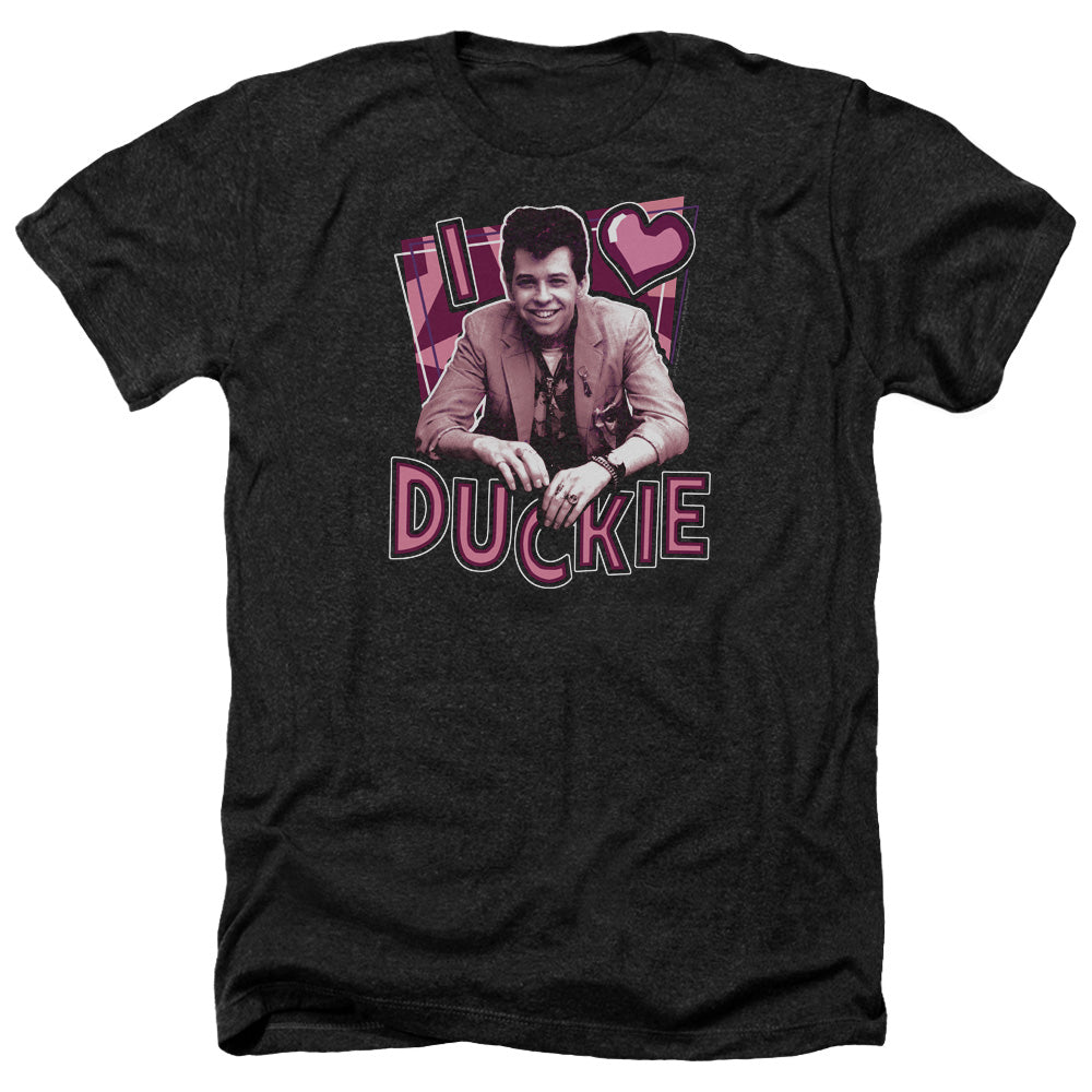 Pretty In Pink - I Heart Duckie - Adult Heather-black