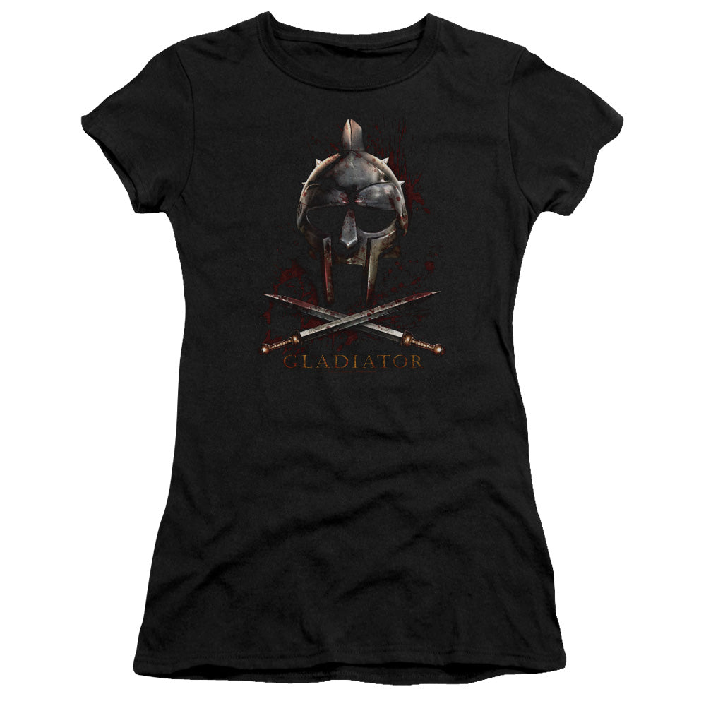 Gladiator - Helmet - Short Sleeve Junior Sheer - Black T-shirt