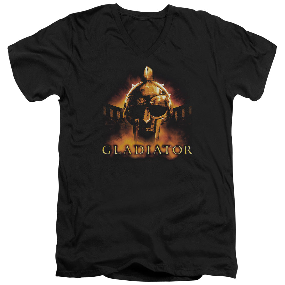 Gladiator - My Name Is - Short Sleeve Adult V-neck - Black T-shirt