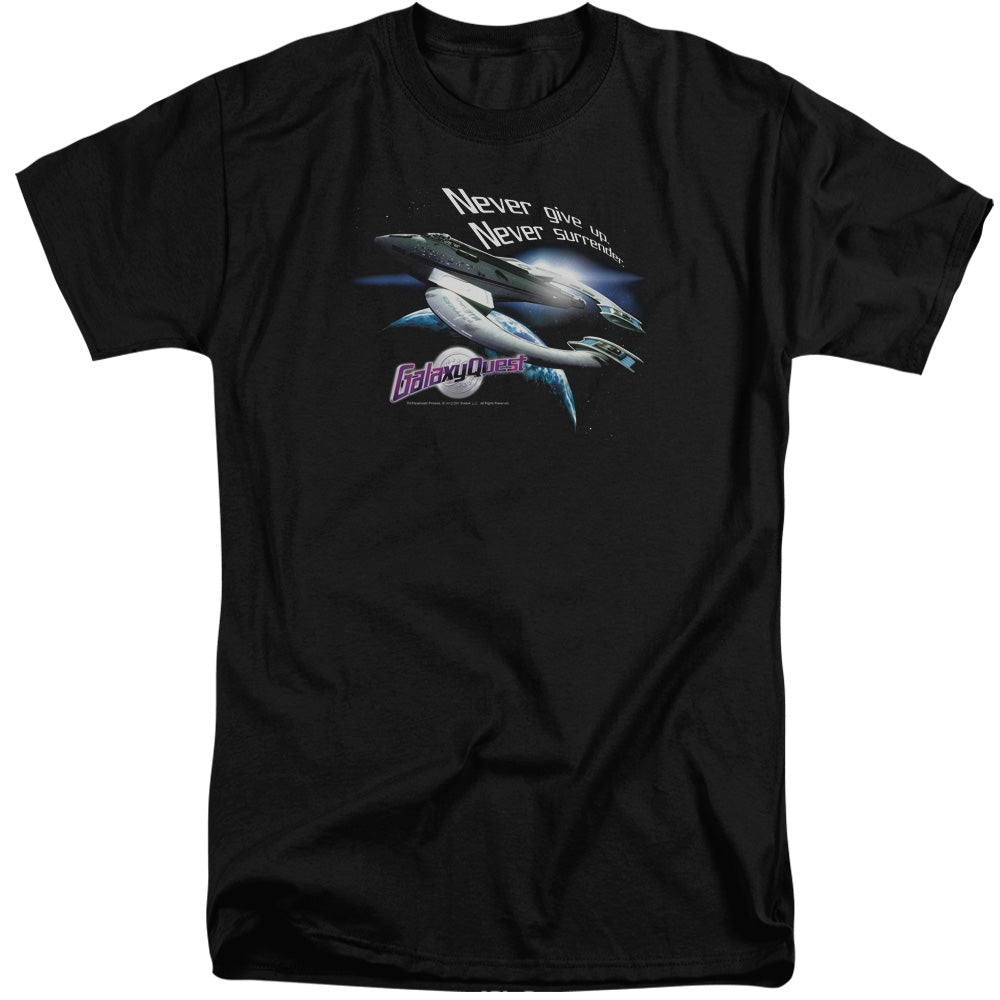 Galaxy Quest - Never Surrender - Short Sleeve Adult Tall - Black T-shirt