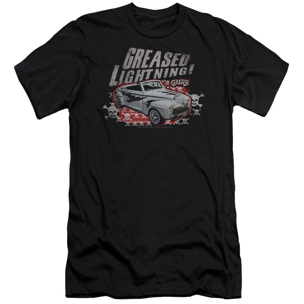Grease - Greased Lightening - Short Sleeve Adult 30/1 - Black T-shirt