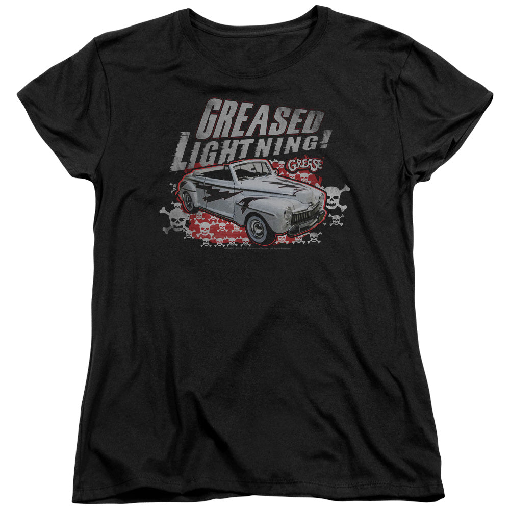 Grease - Greased Lightening - Short Sleeve Womens Tee - Black T-shirt