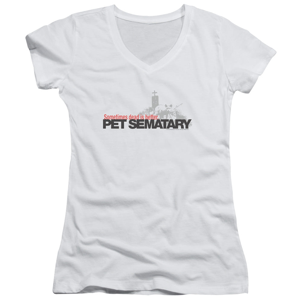 Pet Sematary - Logo - Junior V-neck - White