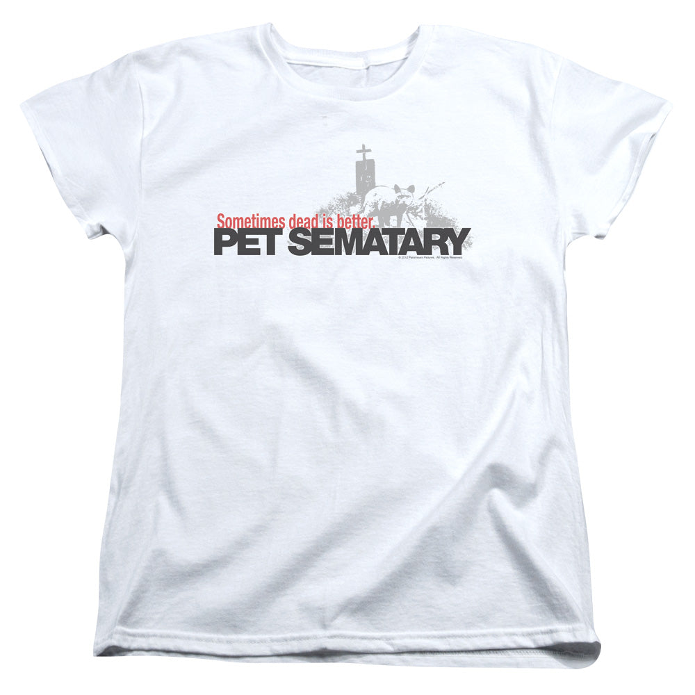 Pet Sematary - Logo - Short Sleeve Womens Tee - White T-shirt