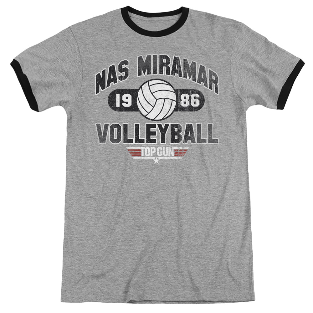 Top Gun - Nas Miramar Volleyball - Adult Ringer - Heather/black
