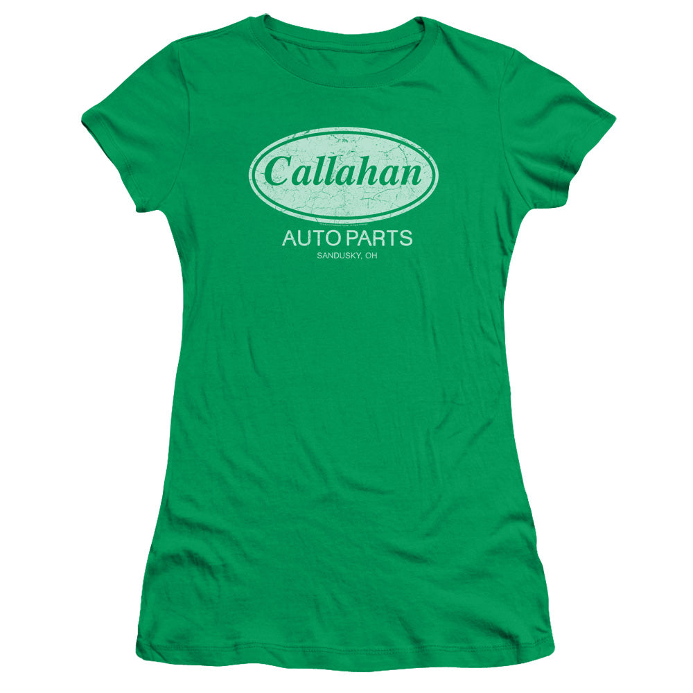 Tommy Boy - Callahan Auto - Short Sleeve Junior Sheer - Kelly Green T-shirt