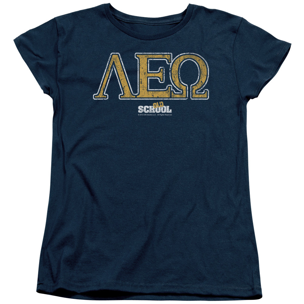 Old School - Leo - Short Sleeve Womens Tee - Navy T-shirt