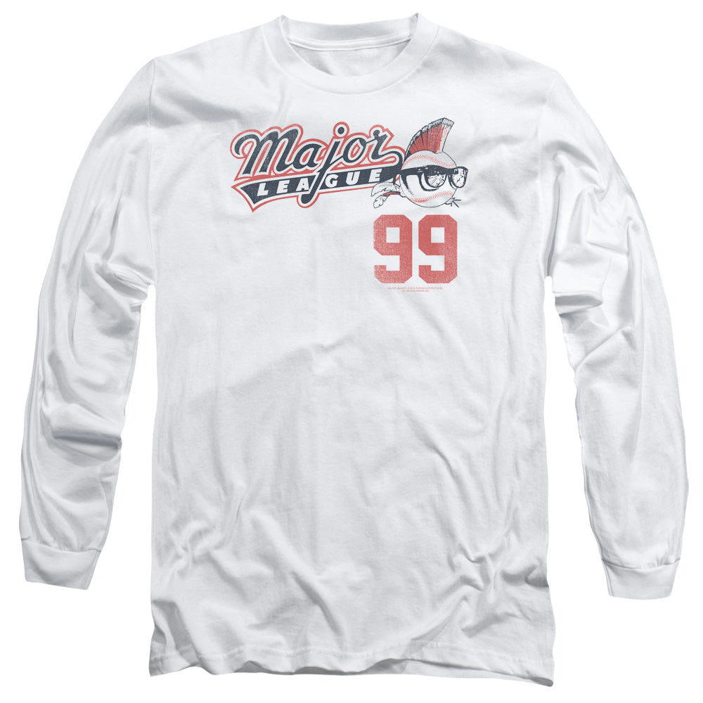 Major League - 99 - Long Sleeve Adult 18/1 - White T-shirt