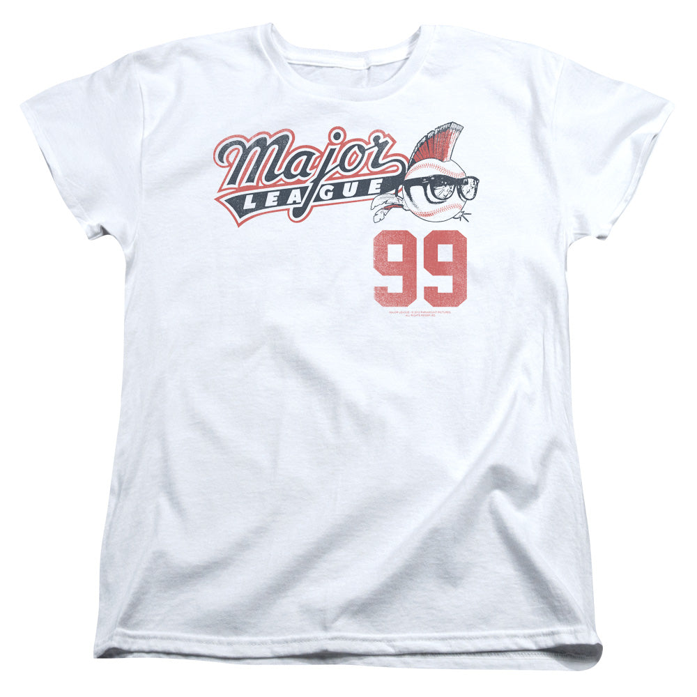 Major League - 99 - Short Sleeve Womens Tee - White T-shirt