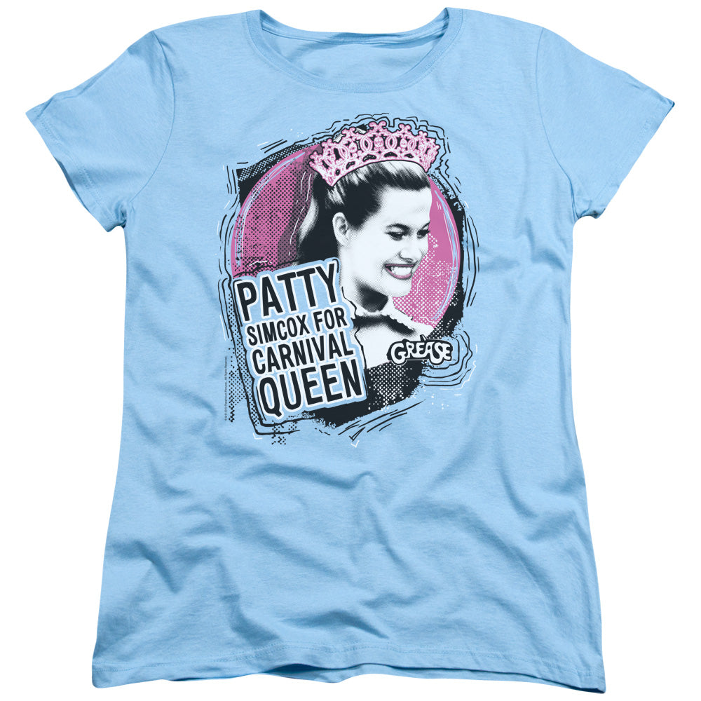 Grease - Carnival Queen - Short Sleeve Womens Tee - Light Blue T-shirt