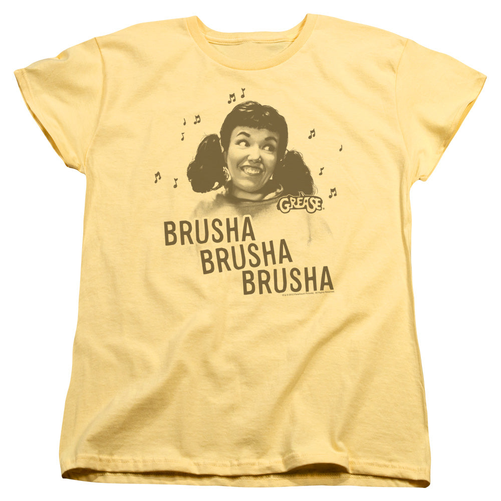 Grease - Brusha Brusha Brusha - Short Sleeve Womens Tee - Banana T-shirt