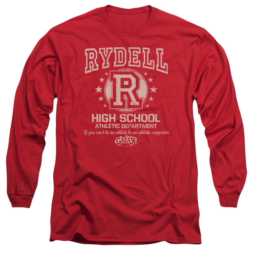 Grease - Rydell High - Long Sleeve Adult 18/1 - Red T-shirt