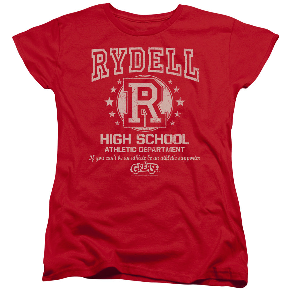 Grease - Rydell High - Short Sleeve Womens Tee - Red T-shirt