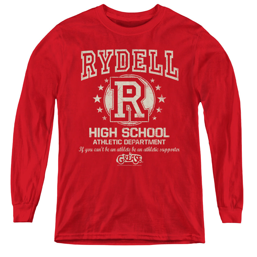 Grease - Rydell High - Youth Long Sleeve Tee - Red