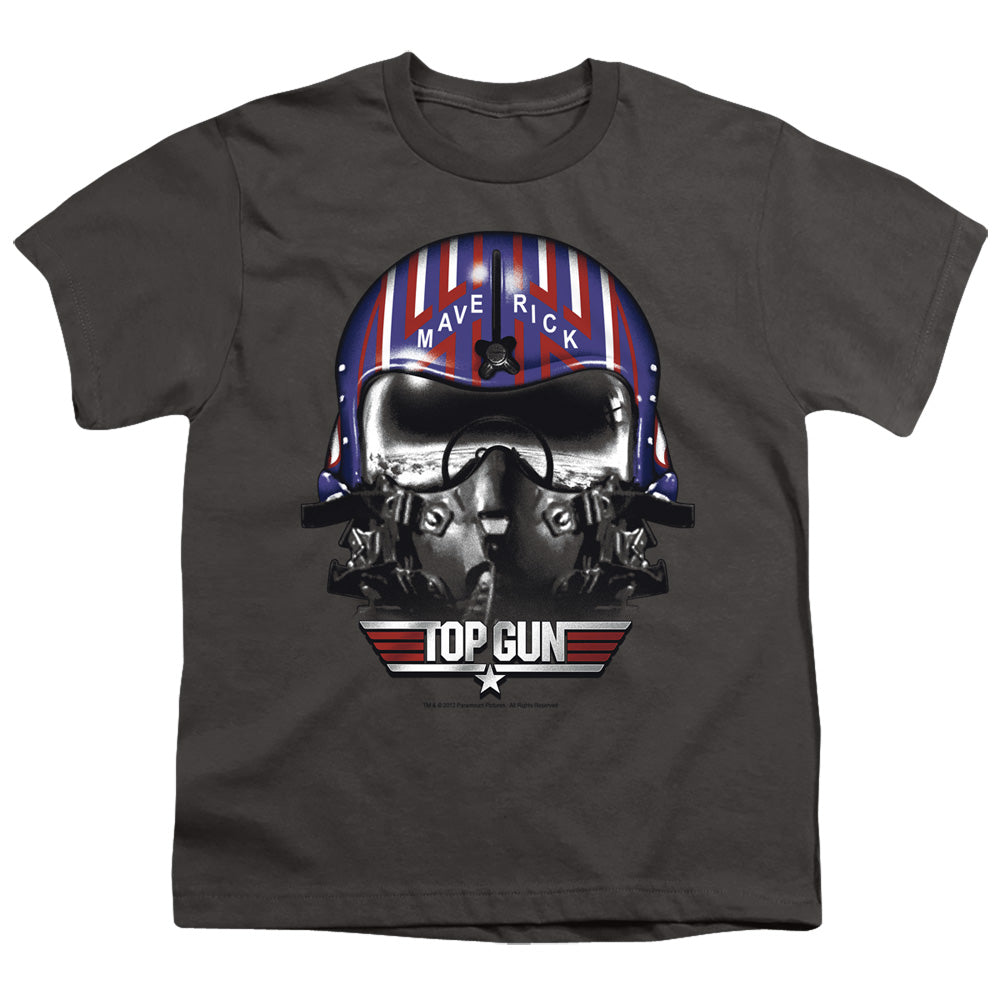 Top Gun - Maverick Helmet - Short Sleeve Youth 18/1 - Charcoal T-shirt