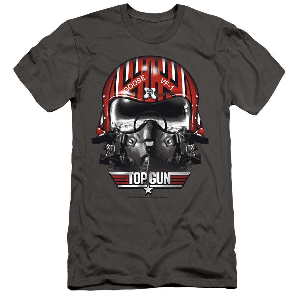 Top Gun - Goose Helmet - Short Sleeve Adult 30/1 - Charcoal T-shirt