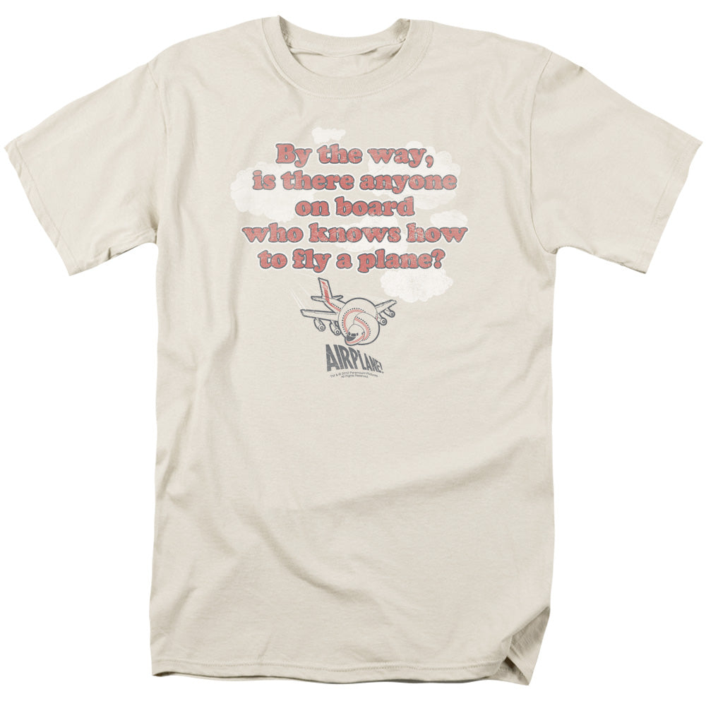 Airplane - Fly - Short Sleeve Adult 18/1 - Cream T-shirt