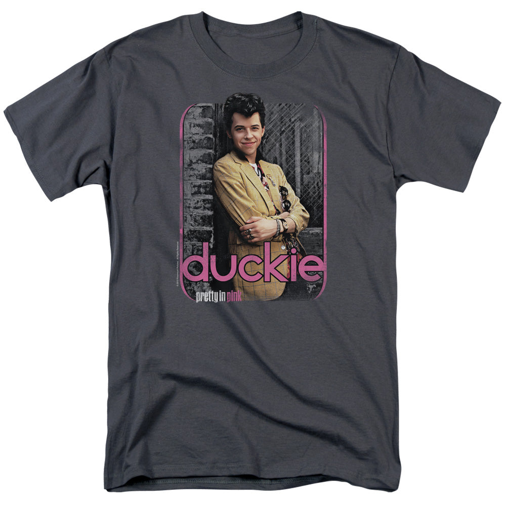Pretty In Pink - Just Duckie - Short Sleeve Adult 18/1 - Charcoal T-shirt