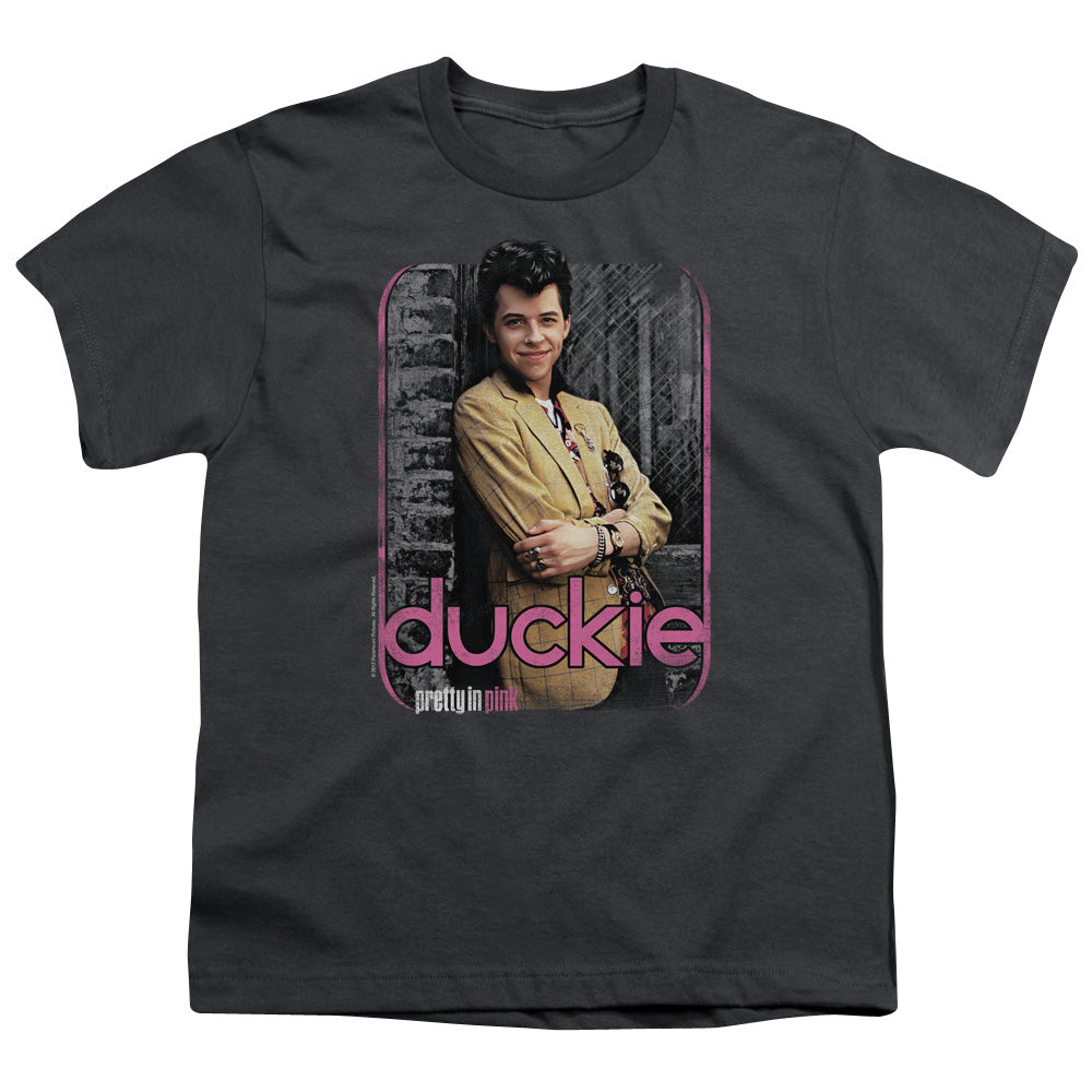 PRETTY IN PINK JUST DUCKIE - S/S YOUTH 18/1 - CHARCOAL T-Shirt