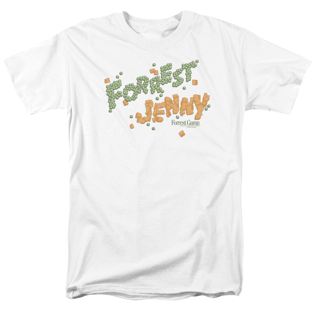 Forrest Gump - Peas And Carrots - Short Sleeve Adult 18/1 - White T-shirt
