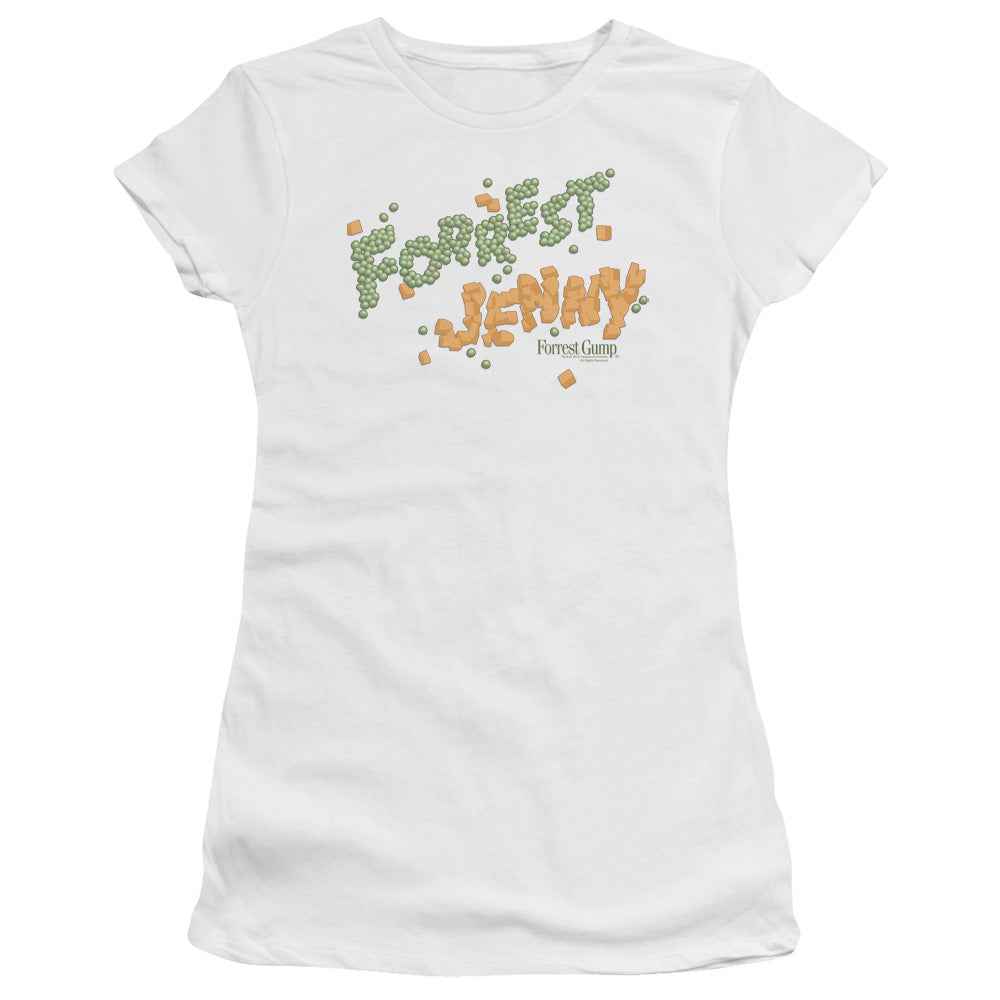 Forrest Gump - Peas And Carrots - Short Sleeve Junior Sheer - White T-shirt