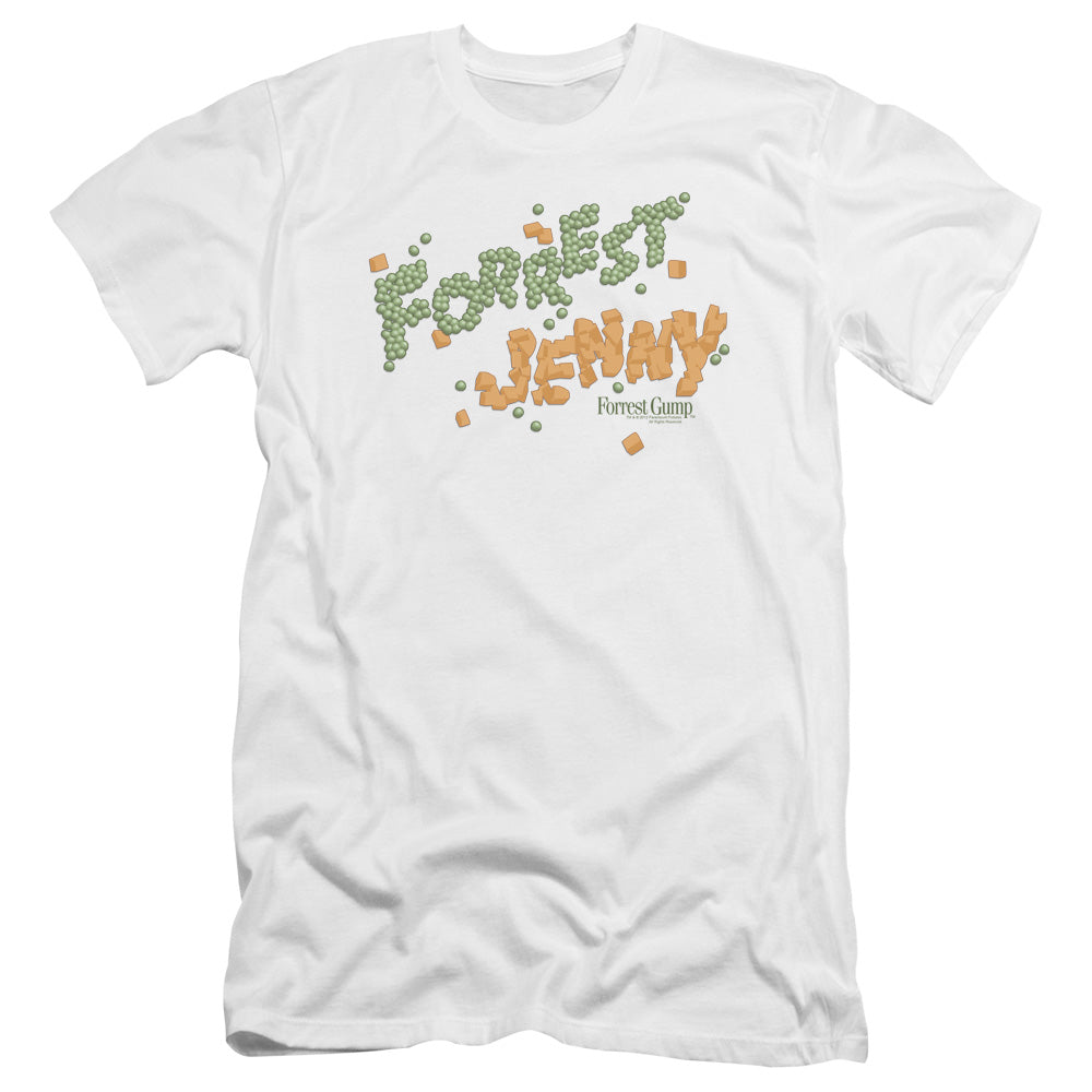 Forrest Gump - Peas And Carrots-premuim Canvas Adult Slim Fit 30/1 - White