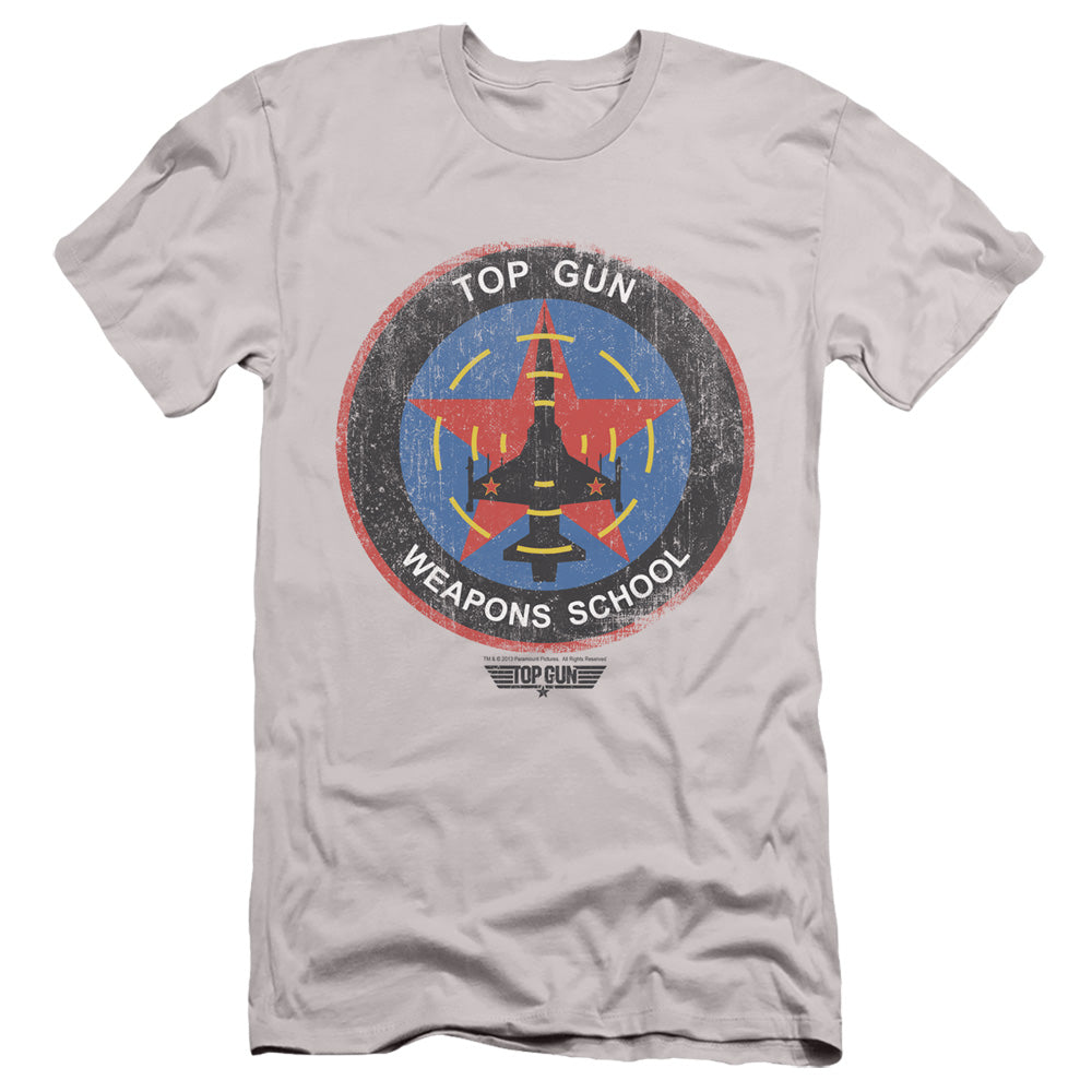 TOP GUN FLIGHT SCHOOL LOGO - S/S ADULT 30/1 - SILVER T-Shirt