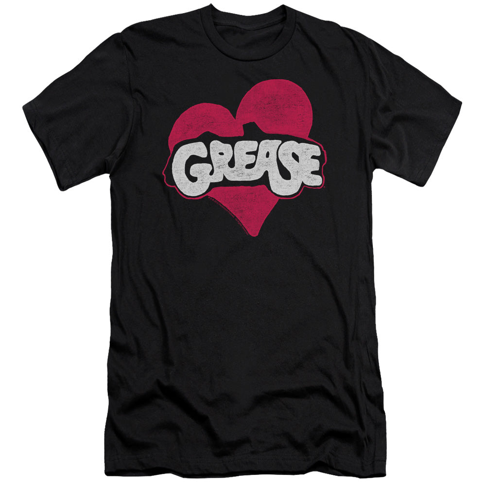 Grease - Heart - Short Sleeve Adult 30/1 - Black T-shirt