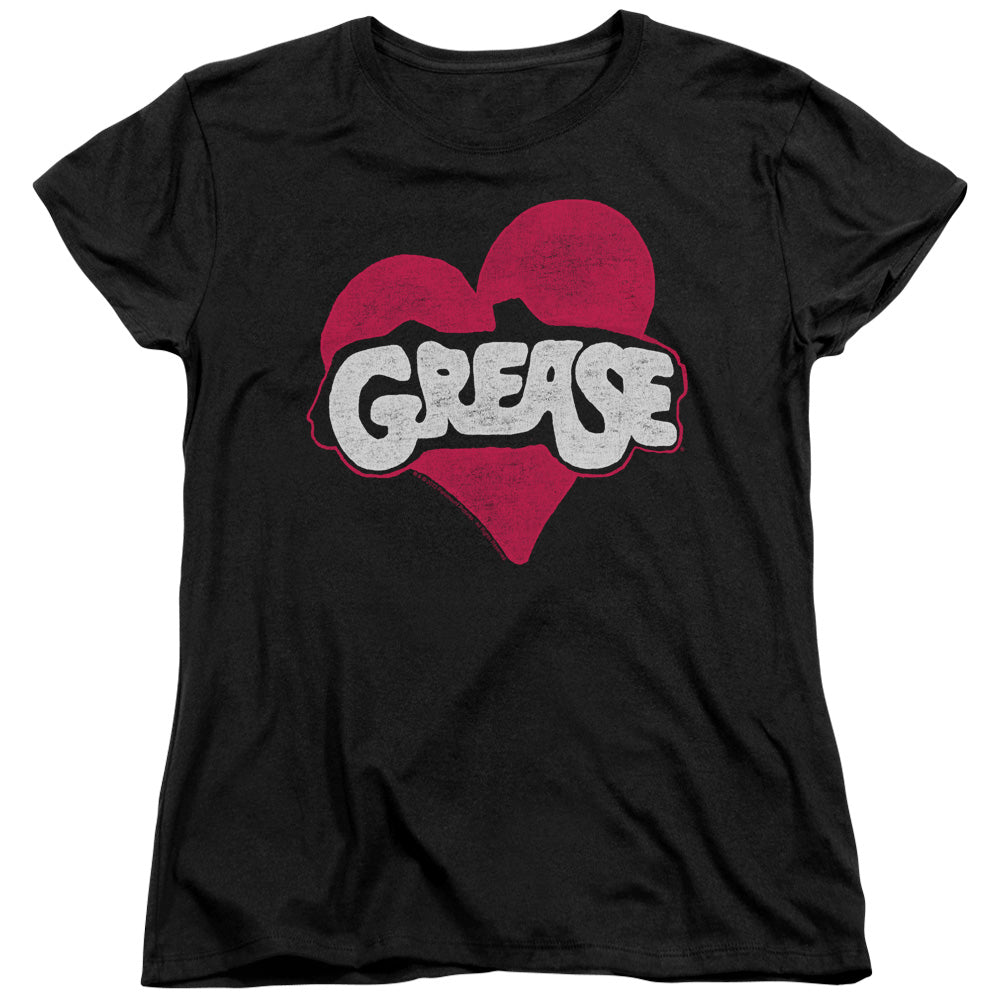 Grease - Heart - Short Sleeve Womens Tee - Black T-shirt