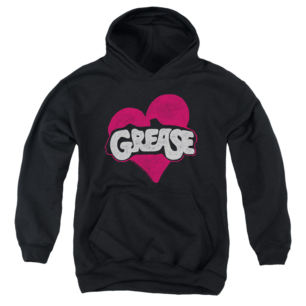 Grease - Heart - Youth Pull-over Hoodie - Black
