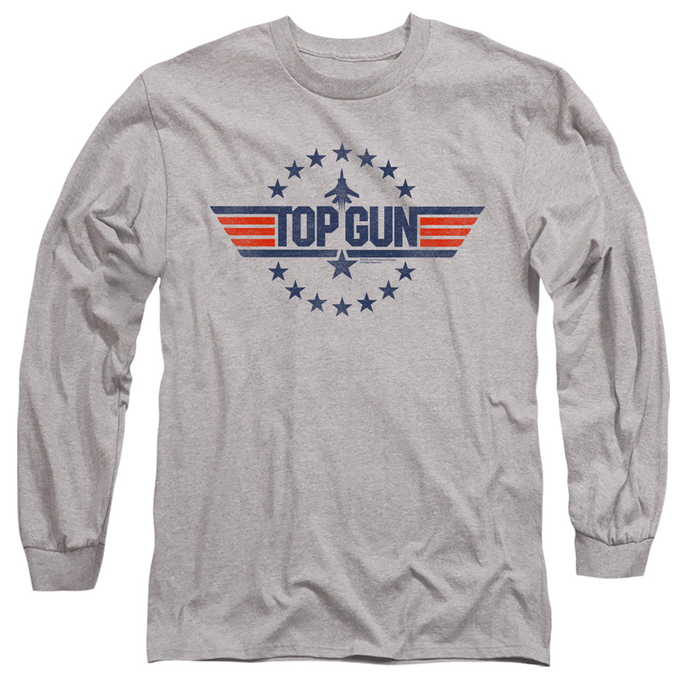 Top Gun - Star Logo - Long Sleeve Adult 18/1 - Athletic Heather T-shirt