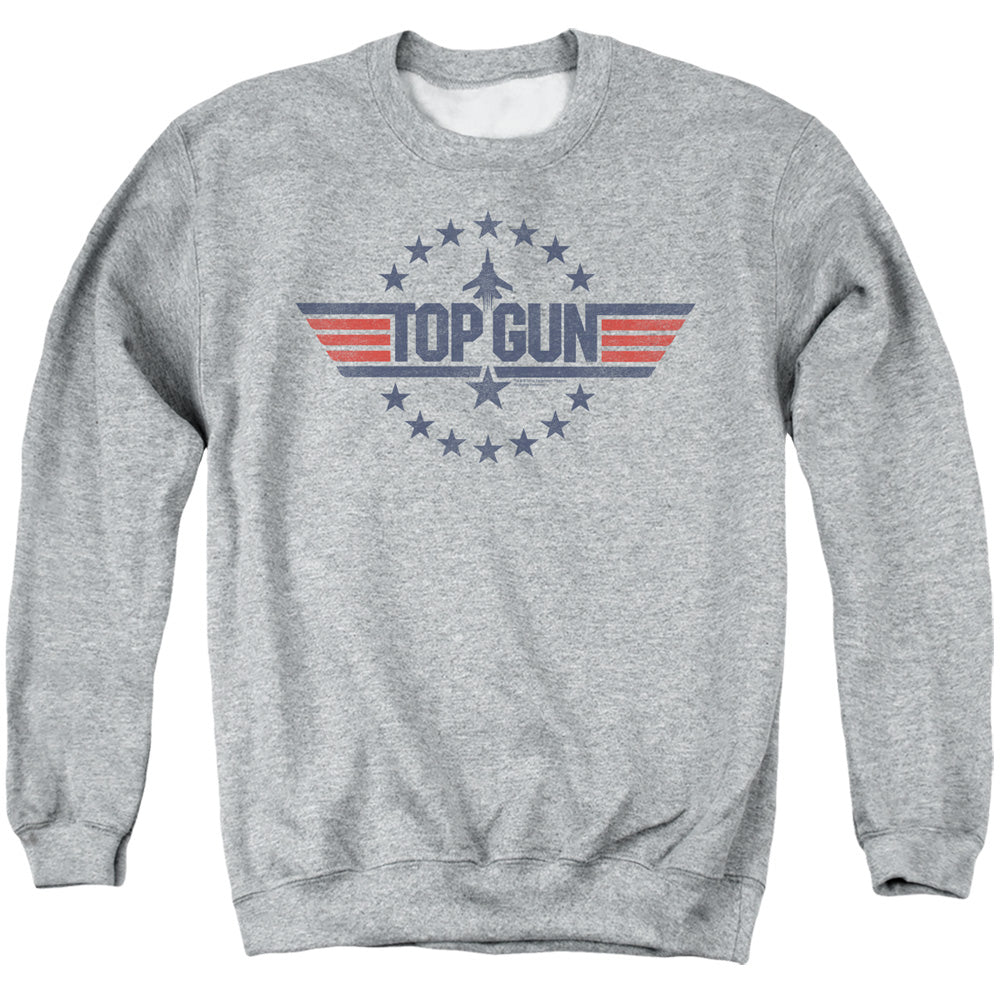 Top Gun - Star Logo - Adult Crewneck Sweatshirt - Athletic Heather