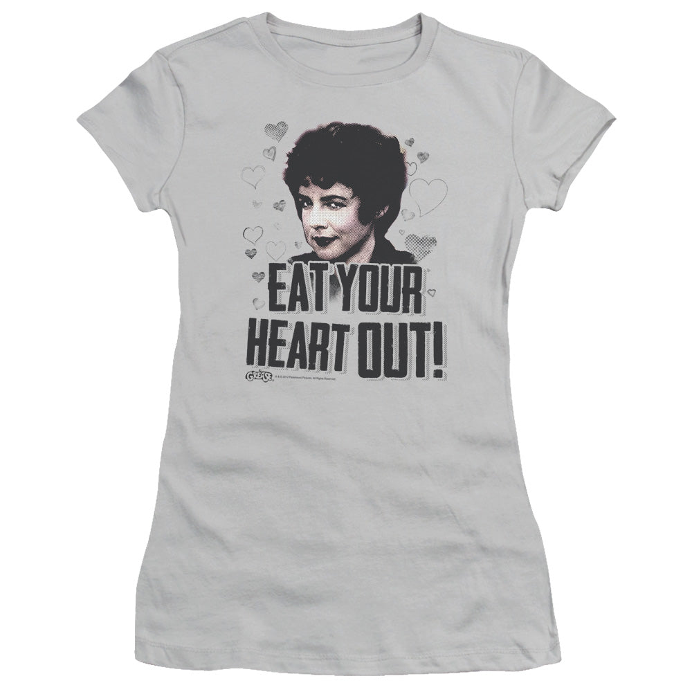 Grease - Eat Your Heart Out - Short Sleeve Junior Sheer - Silver T-shirt