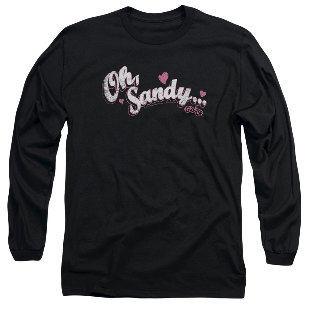 Grease - Oh Sandy - Long Sleeve Adult 18/1 - Black T-shirt