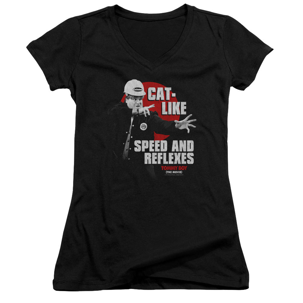 Tommy Boy - Cat Like - Junior V-neck - Black