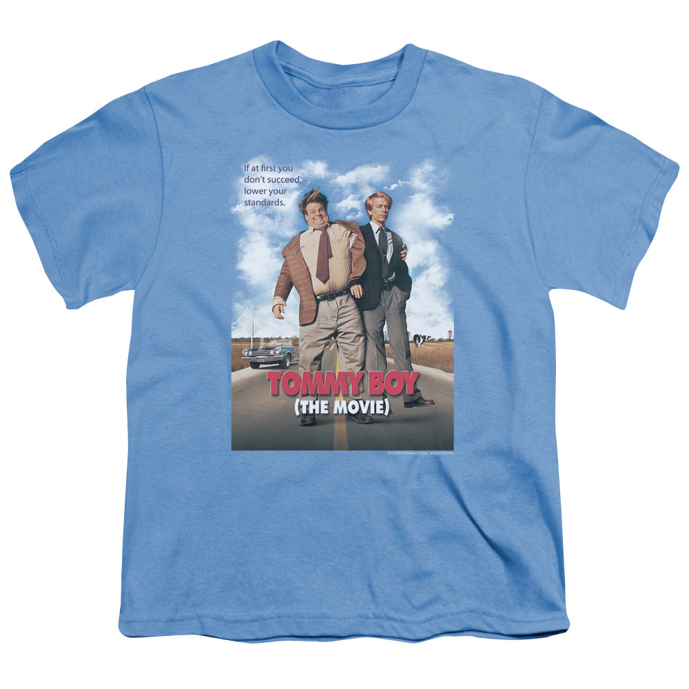 Tommy Boy - Movie Poster - Short Sleeve Youth 18/1 - Carolina Blue T-shirt