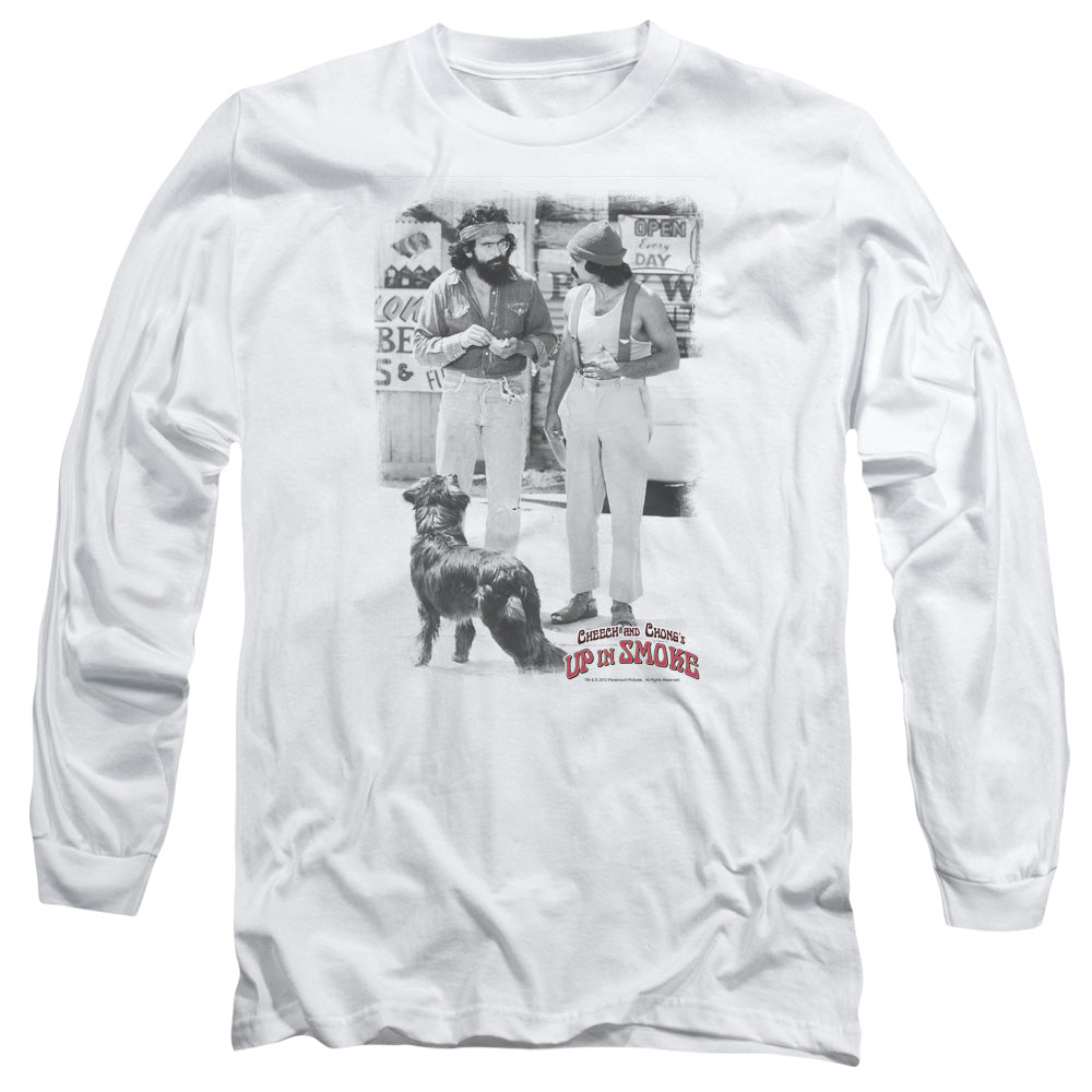 Up In Smoke - Square - Long Sleeve Adult 18/1 - White T-shirt